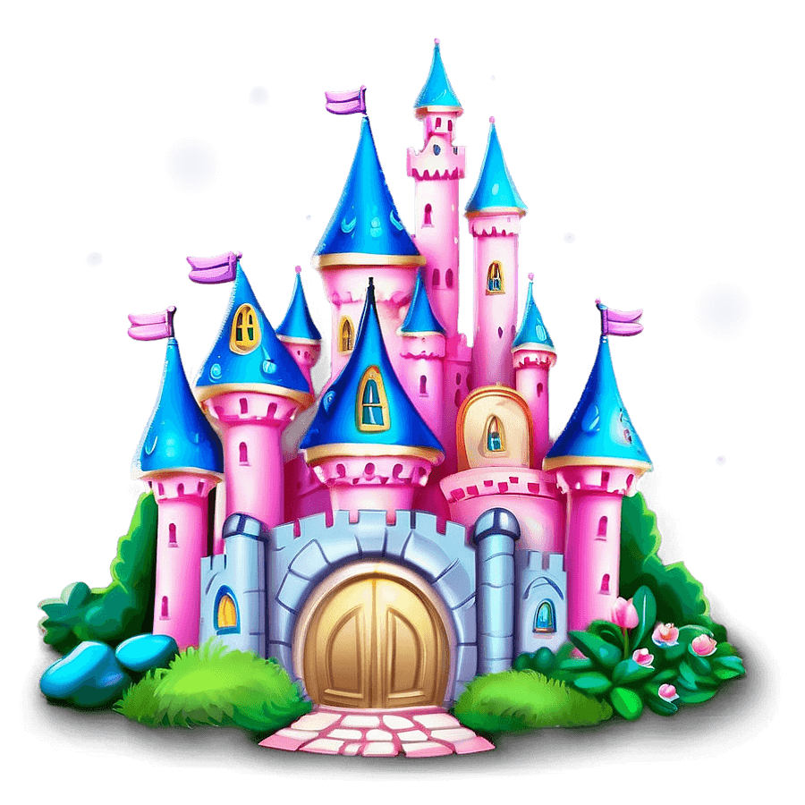 Whimsical Disney Princess Castle PNG 31