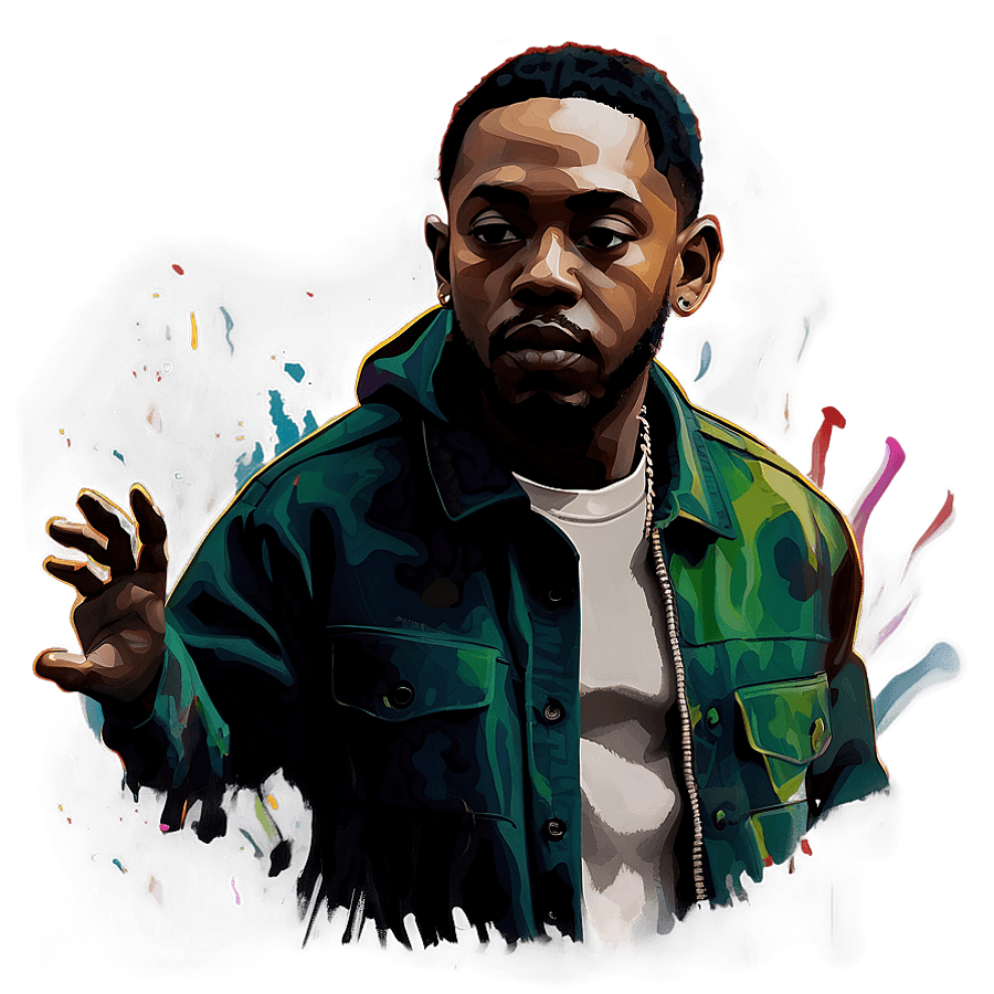 Kendrick Lamar Abstract Art PNG 06112024