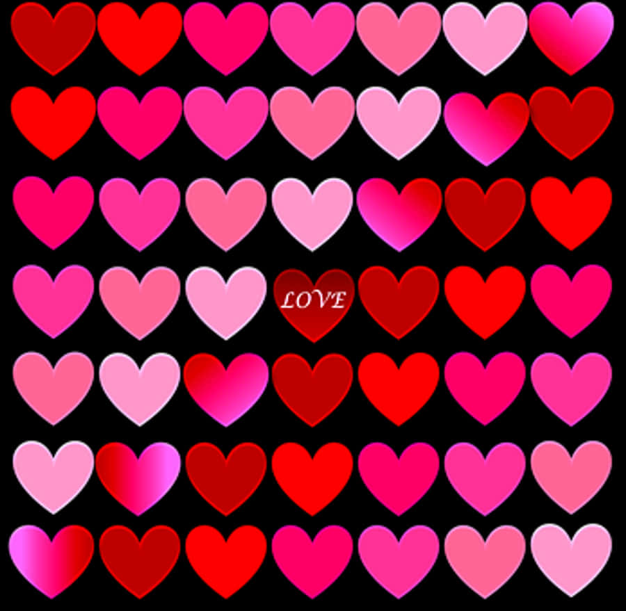 Gradient Hearts Love Pattern