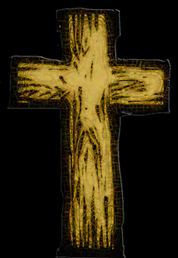 Golden Wood Grain Cross
