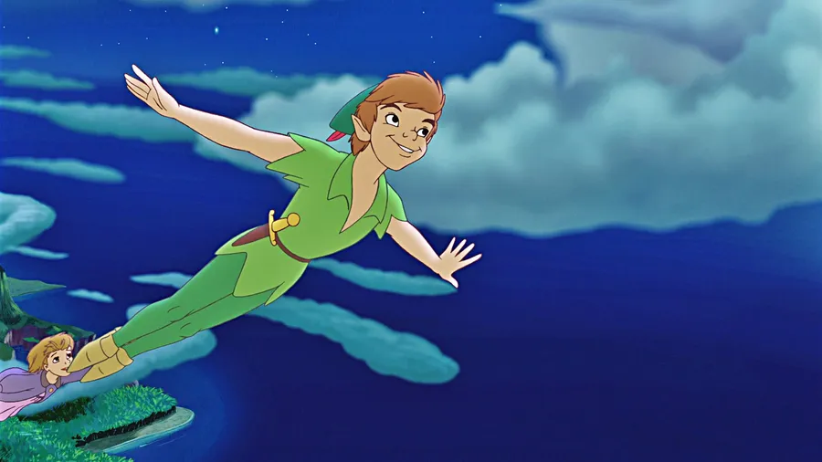 Flying Peter Pan wallpaper