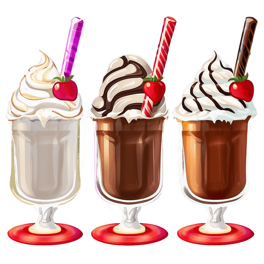 Chocolate Milk Ice Cream Float PNG 9