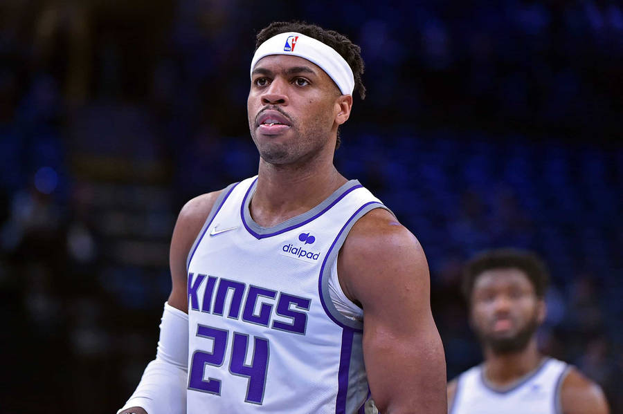 Download Sacramento Kings Buddy Hield Serious Look Wallpaper ...