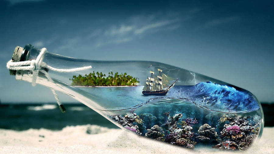 Sailboat Travel In Sea wallpaper