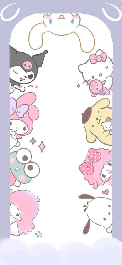 Download Sanrio Characters At The Door Wallpaper | Wallpapers.com