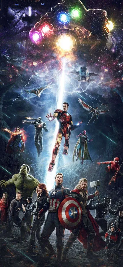 Avengers iPhone Background With Infinity Gauntlet