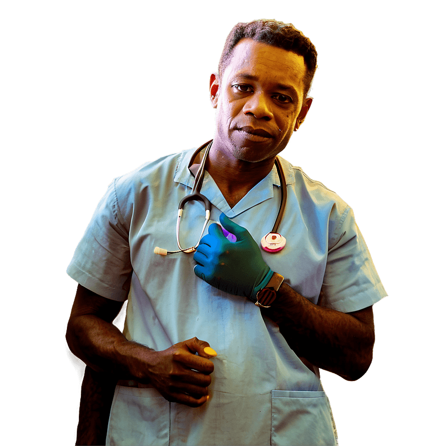 Male Nurse in Critical Care PNG 13