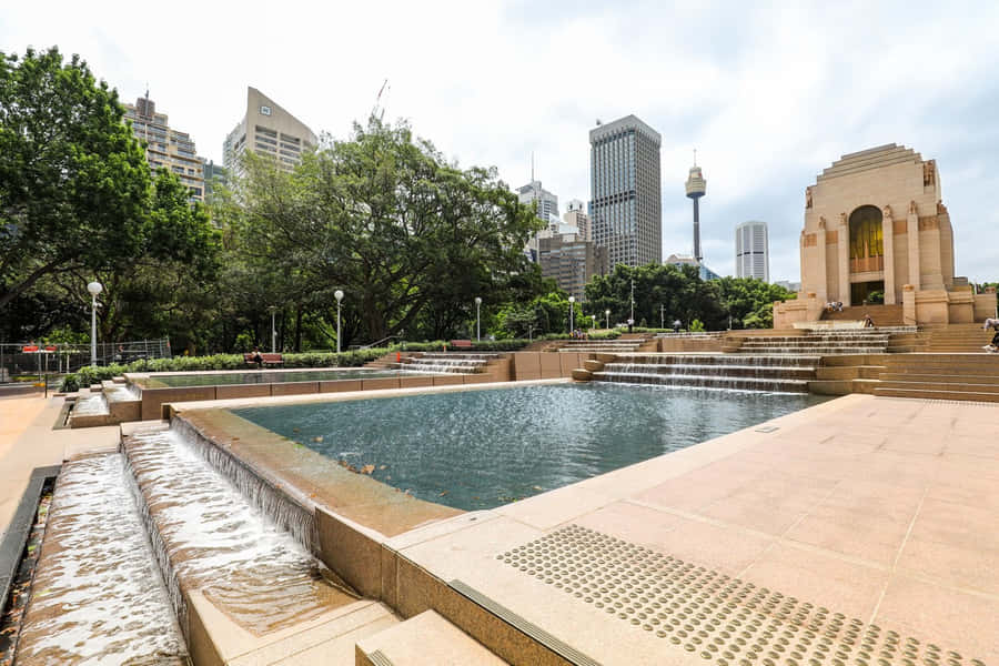 Memorial de Guerra e Piscina de Hyde Park Sydney