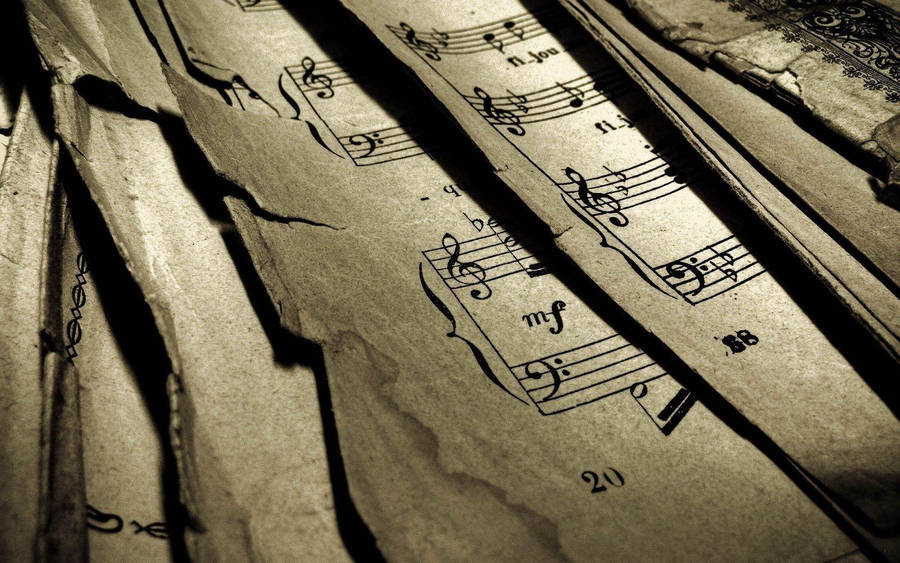 Bella musica Grafici di note di musica antica