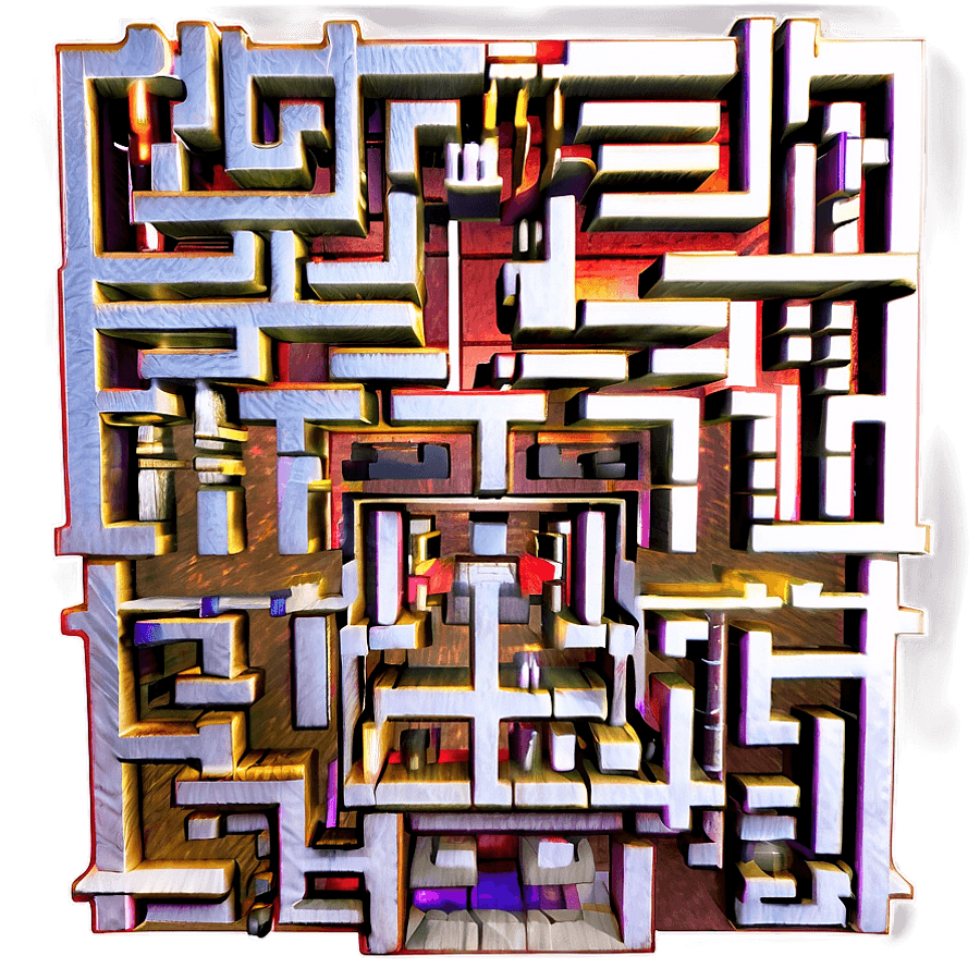 3D Maze Adventure Map PNG dfy