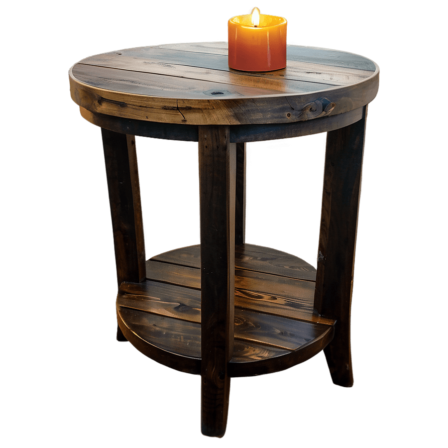 Rustic End Table PNG 1