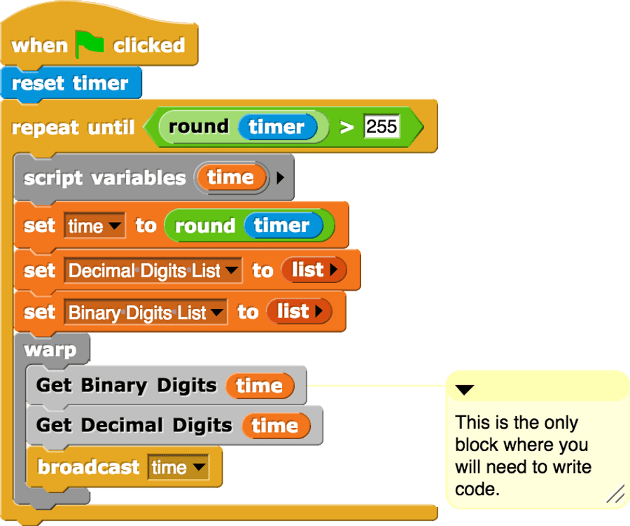 Scratch Programming Timer Script Blocks