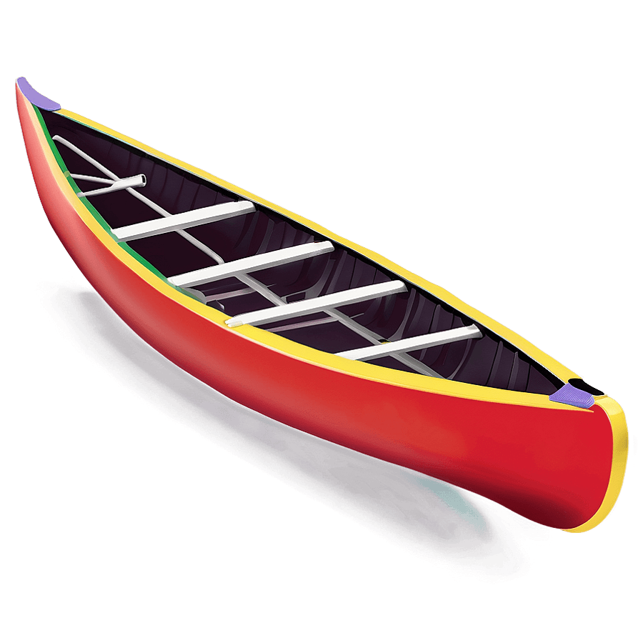 Cartoon Canoe on Lake PNG xin