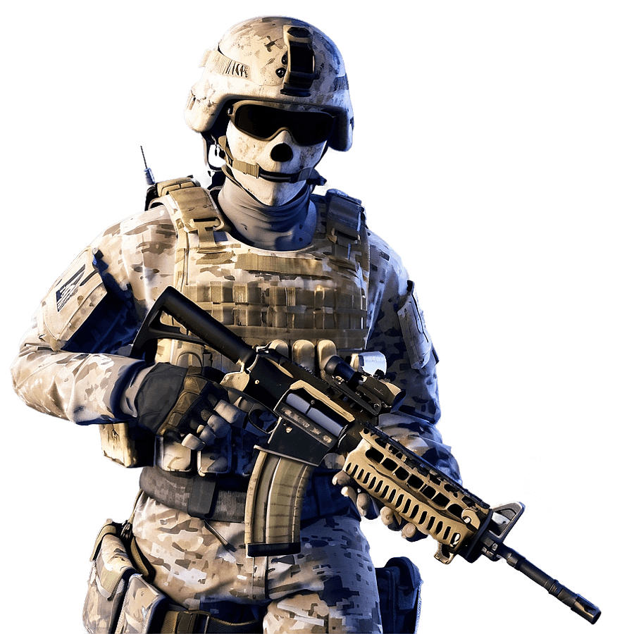 Ghost MW2 Character PNG msi