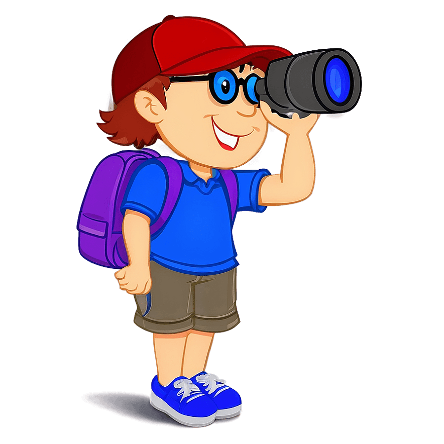 Kids Binoculars Cartoon PNG 14