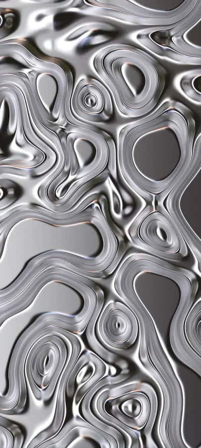 Vortici di Liquido Argento Astratto