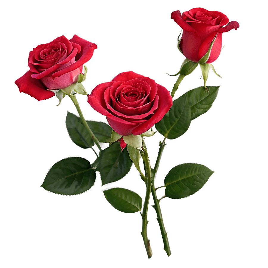 Romantic Red Roses PNG pmn29
