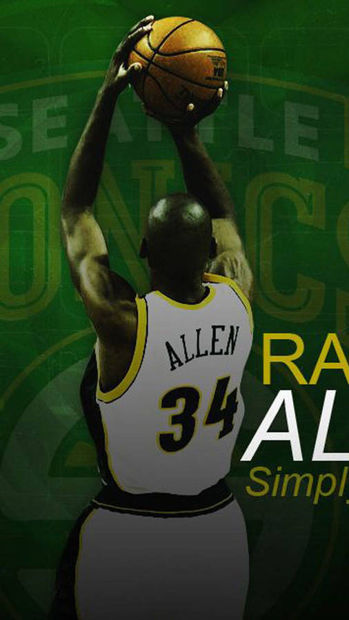 Download Seattle Supersonics Ray Allen Shooting Ball Wallpaper ...