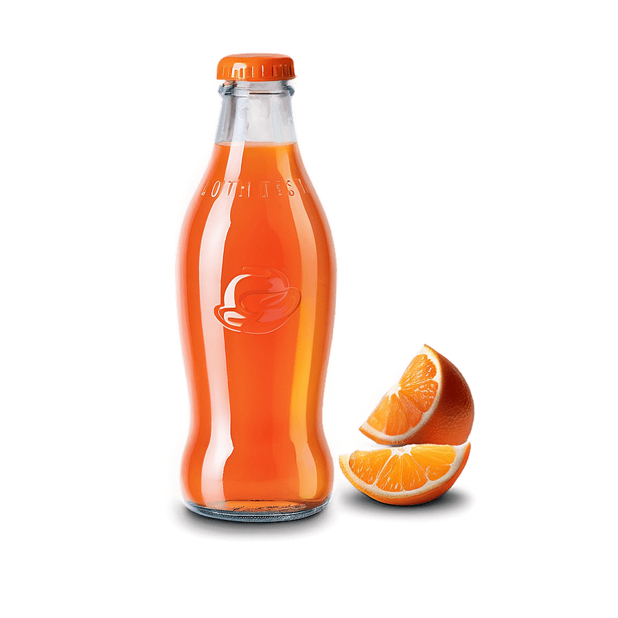 Orange Soda Bottle PNG 29