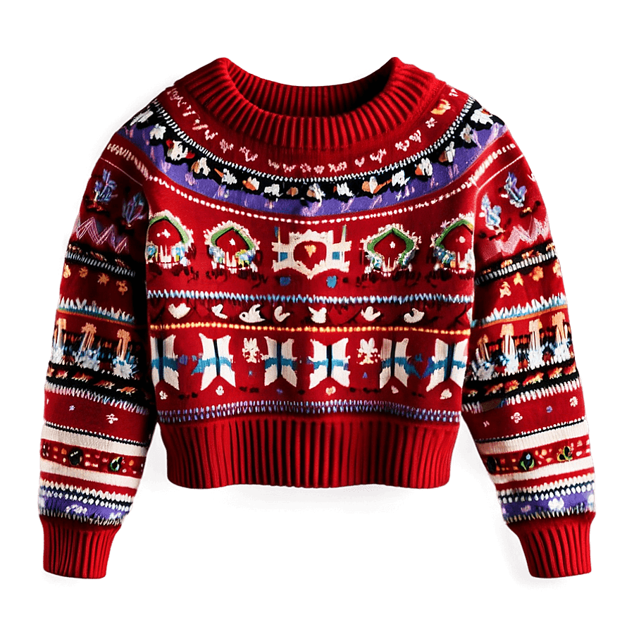 Cozy Red Sweater PNG 06292024