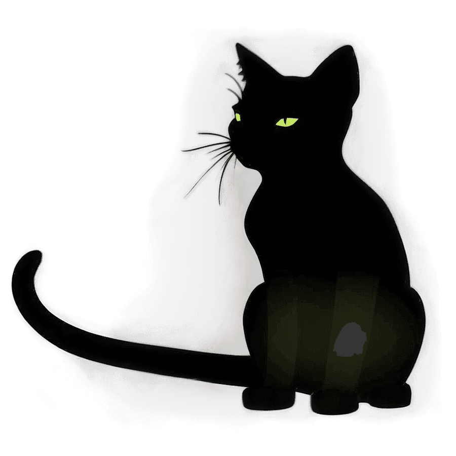 Cartoon Cat Silhouette PNG jgw