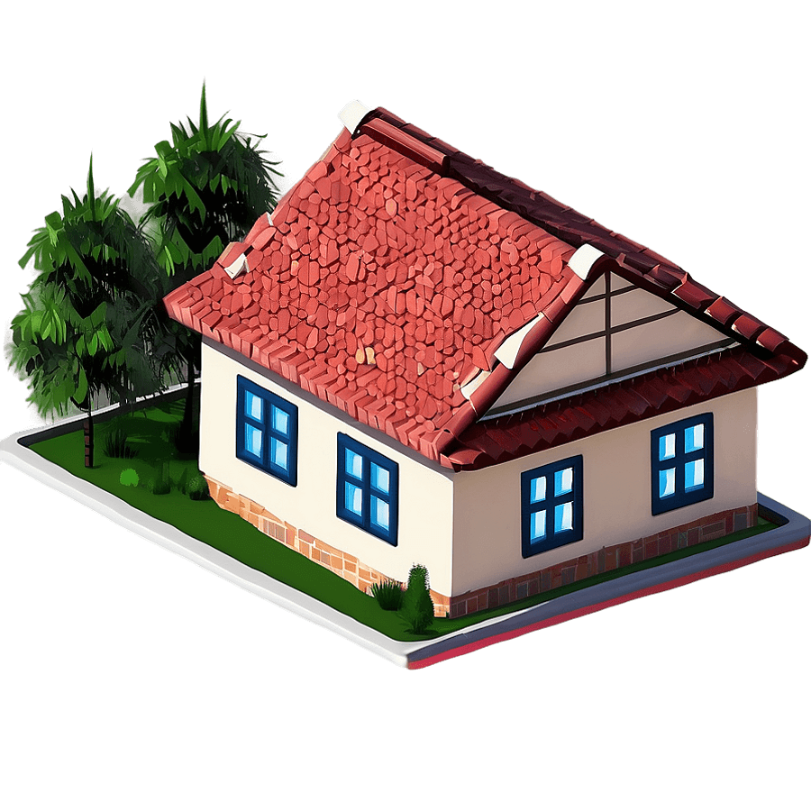 Isometric House Icon PNG 05252024