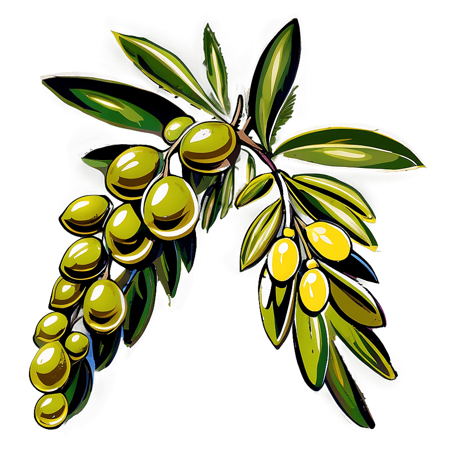 Olive Branch Clipart PNG 05252024