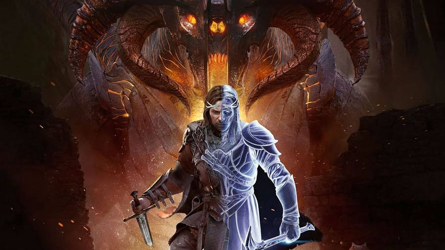 Download Shadow Of War Celebrimbor And Balrog Wallpaper 