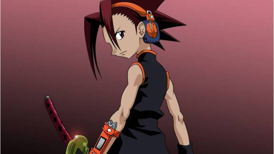 Download Shaman King Yoh Asakura In Red Wallpaper | Wallpapers.com