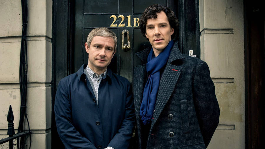 Download wallpaper the door, Sherlock Holmes, Sherlock, Sherlock, Sherlock  BBC, 221B Baker Street, Sherlock (TV series), section films in resolution  1920x1080