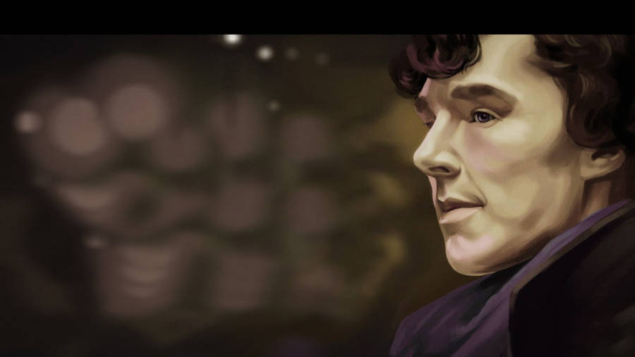 Download Sherlock Digital Portrait Wallpaper Wallpapers Com