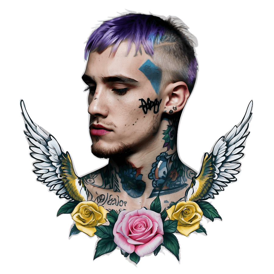 Lil Peep Tribute Tattoo PNG efn63