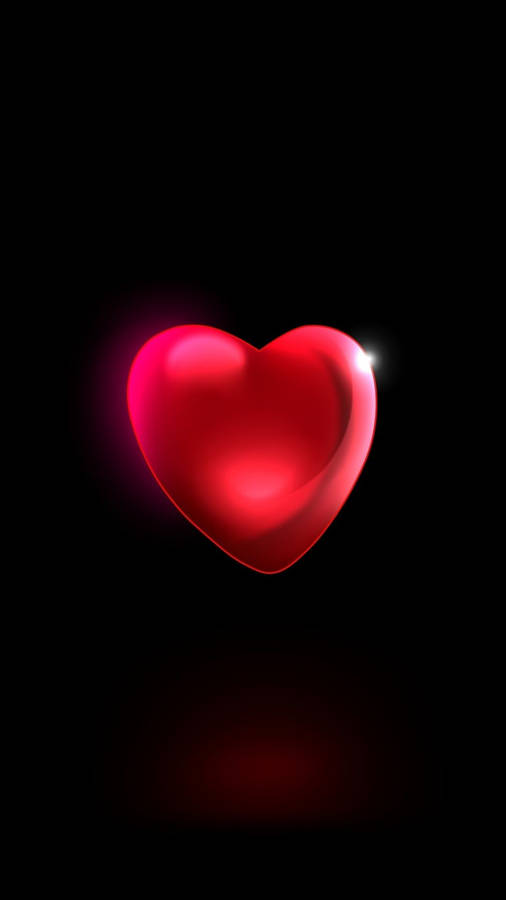 Download Shiny Red Heart Aesthetic Wallpaper Wallpapers Com