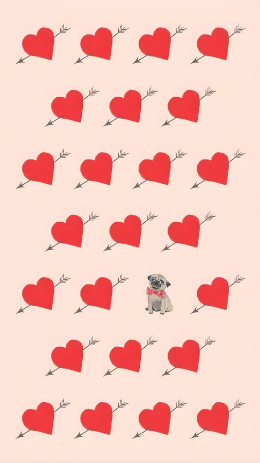 Cupid Arrow Heart Pattern