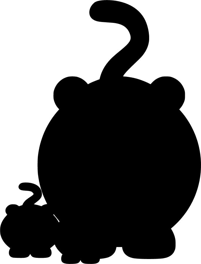 Silhouetted Cheetah Resting Wallpaper