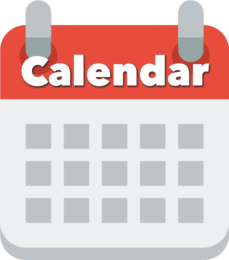 Simple Red Calendar Icon PNG