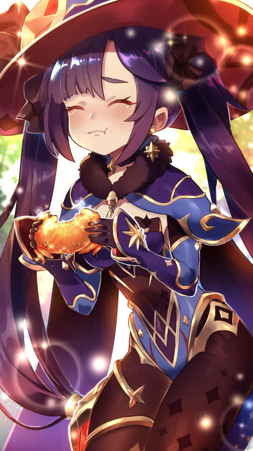 "Wallpaperde Genshin Impact Mona, com resolução de 900 x 1600."