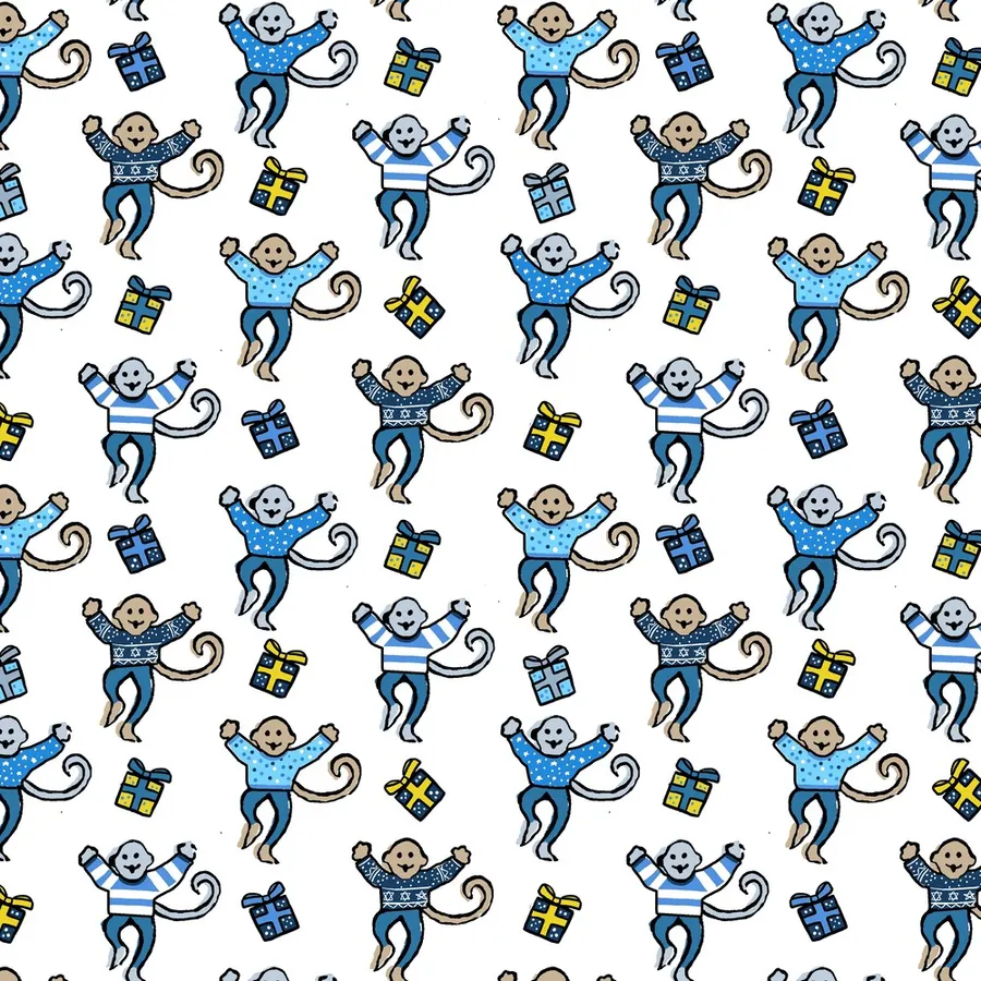 Roller Rabbit Monkey Pattern