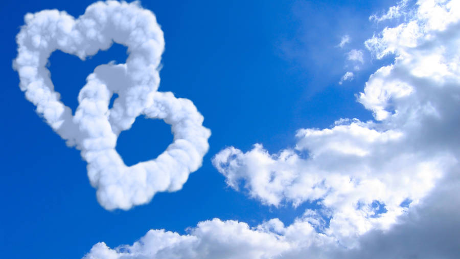 Sky With Heart Cloud wallpaper.