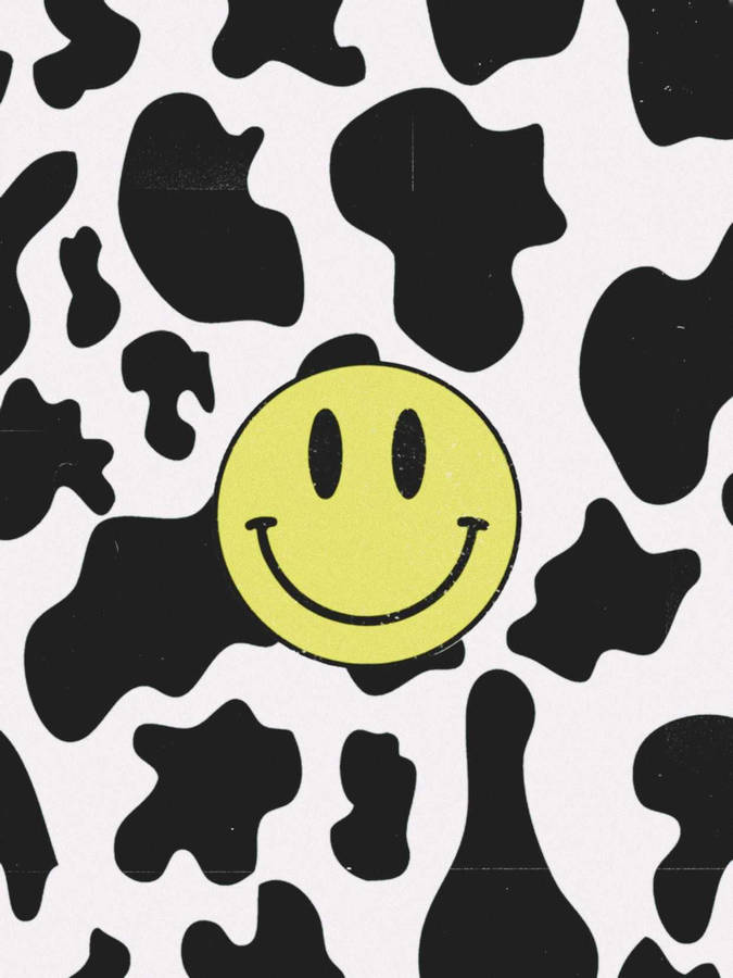 Download Smiley Face Cow Print Wallpaper Wallpapers Com