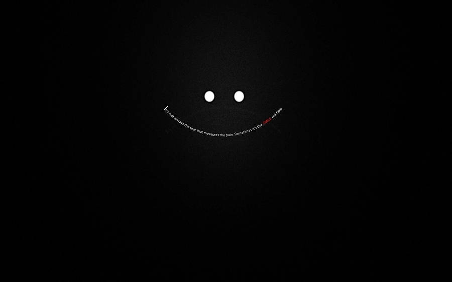 Download Smiley Face With Smile Text Wallpaper | Wallpapers.com