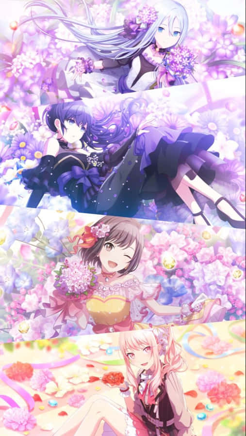 Anime Blomster Fantasi Kunstværk