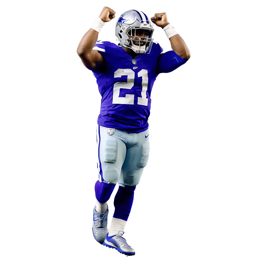 Ezekiel Elliott Championship Celebration PNG 06252024