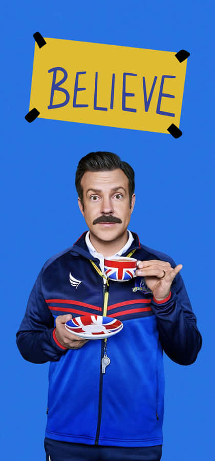 Tro på Banner Ted Lasso Telefonbakgrund
