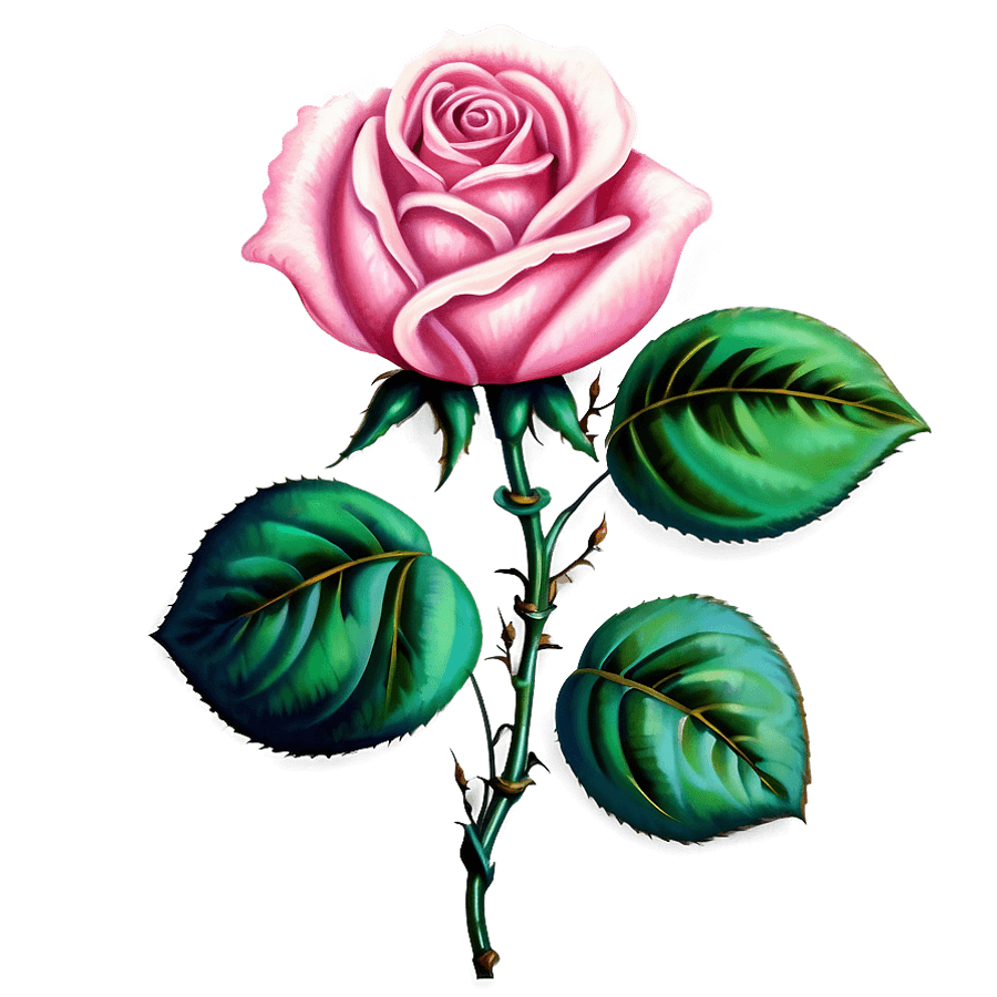 Vintage Rose Art PNG 80