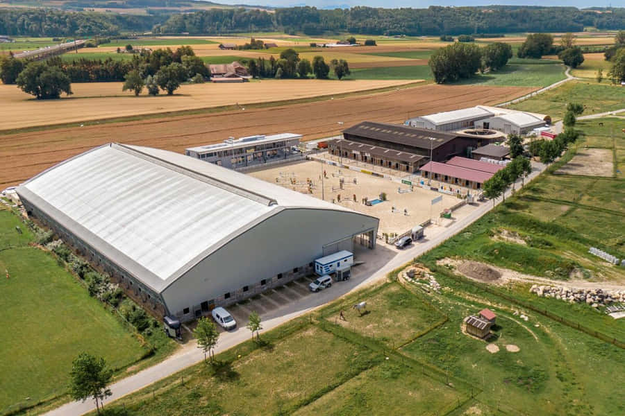 Flygvy av Industriell Anläggning i Yverdon Les Bains