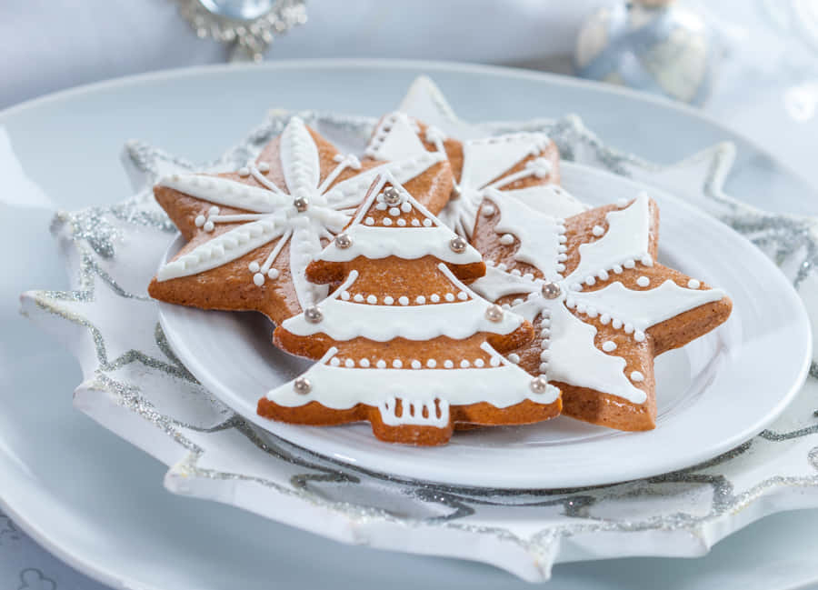 Festliche Weihnachtsplätzchen aus Lebkuchen