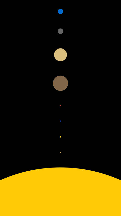 Download Solar System Minimalist Phone Wallpaper | Wallpapers.com