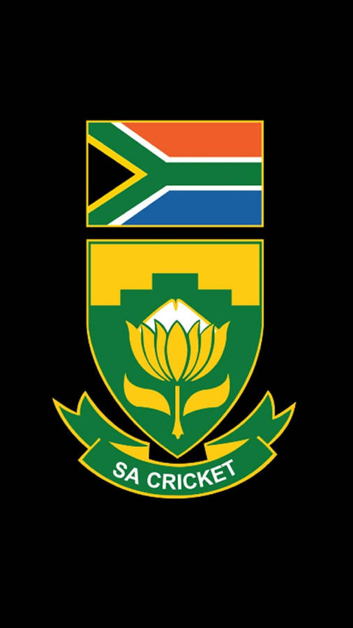 Download South Africa Cricket Logo In Black Wallpaper | Wallpapers.com