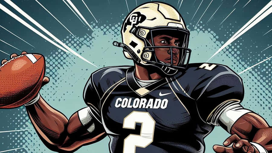 Illustrazione di un Giocatore di Football dei Colorado Buffaloes